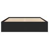 vidaXL Bed Frame without Mattress Black 150x200 cm King Size Engineered Wood