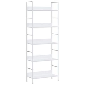 vidaXL 5-Layer Book Shelf White 60x27,6x158,5 cm Engineered Wood