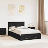 vidaXL Bed Frame with Headboard Black 120 x 190 cm Engineered Wood