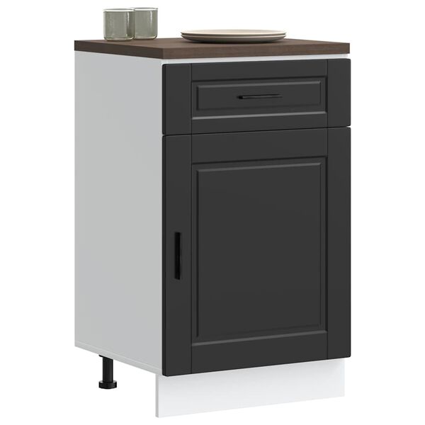 vidaXL Kitchen Base Cabinet&nbsp;Porto Black Engineered Wood