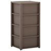 vidaXL 4-Drawer Chest Taupe 40x40x80 cm