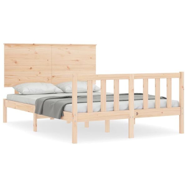 vidaXL Bed Frame without Mattress 140x200 cm Solid Wood Pine