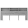 vidaXL Headboard Cabinet Grey Sonoma 220x19x103.5 cm