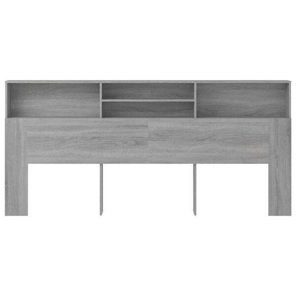 vidaXL Headboard Cabinet Grey Sonoma 220x19x103.5 cm