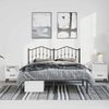 vidaXL Metal Bed Frame without Mattress with Headboard Black 135x190cm