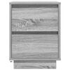 vidaXL Bedside Cabinet with LED Lights&nbsp;Grey Sonoma 38x34x50 cm