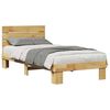 vidaXL Bed Frame with Headboard without Mattress 90x190 cm Solid Wood Oak