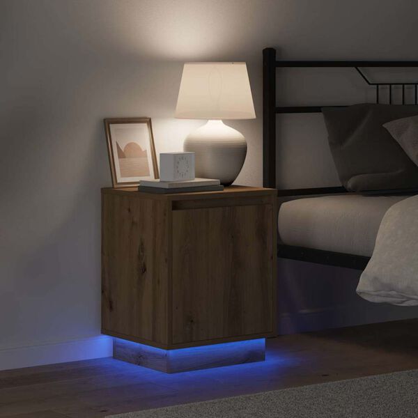 vidaXL Bedside Cabinet Artisan Oak 39 x 34.5 x 50 cm Engineered wood