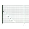 vidaXL Wire Mesh Fence with Flange Green 2x10 m