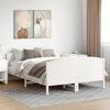 vidaXL Bed Frame without Mattress White 140x190 cm Solid Wood Pine