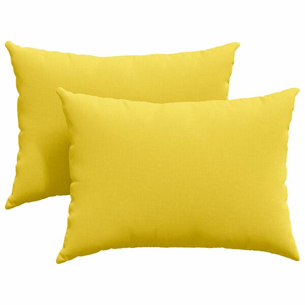 vidaXL Sofa Pillows 2 pcs Light Yellow 70 x 50 cm Fabric