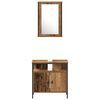 vidaXL Bathroom Furniture Set with Door 4 pcs Old wood Engineered wood