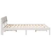 vidaXL Bed Frame with Headboard White 150 x 200 cm Solid Pine Wood