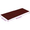 vidaXL Stair Mats Self-adhesive 30 pcs 60x25 cm Bordeaux Red Rectangular