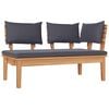 vidaXL Garden Sofa Set 4 pcs Brown and Grey