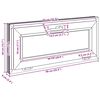 vidaXL Basement Window RISOR 90x40 cm Tilt 2 Glazing White