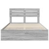 vidaXL Bed Frame with Drawer Grey Sonoma 150 x 200 cm Engineer Wood