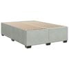vidaXL Box Spring Bed with Mattress Light Grey 140x190 cm Velvet
