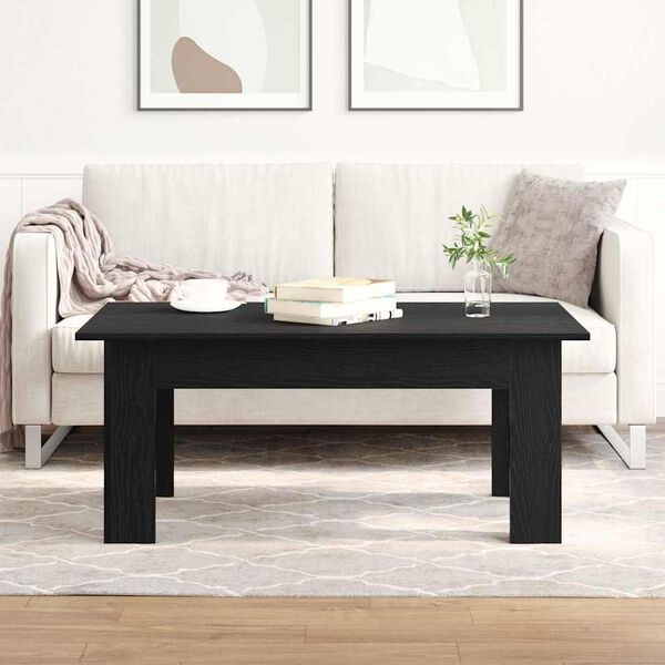 vidaXL Coffee Table Black Oak 100 x 60 x 42 cm Engineered Wood