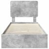 vidaXL Storage Bed Concrete Grey 90 x 200 cm Engineered Wood
