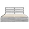 vidaXL Bed Frame Grey Sonoma 180 x 200 cm Solid Pine Wood