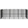 vidaXL Outdoor Dog Kennel Steel 16.59 m²