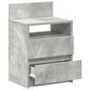 vidaXL Bedside Cabinet with 2 Drawers Concrete Grey 40x33x60 cm