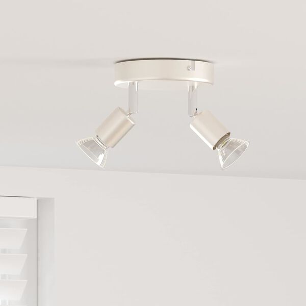 vidaXL Ceiling Spotlight with Spotlights Nickel 12 x 8 cm Steel
