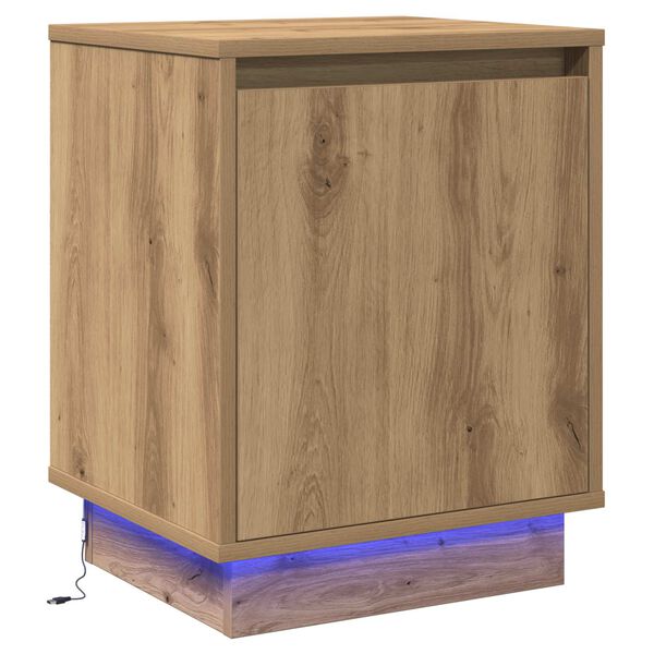 vidaXL Bedside Cabinet Artisan Oak 39 x 34.5 x 50 cm Engineered wood