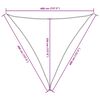 vidaXL Sunshade Sail Oxford Fabric Triangular 4x4x4 m White