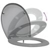 vidaXL Toilet Seat Grey 47 x 37 x 4 cm Duroplast