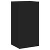 vidaXL TV Wall Cabinet with LED Lights Black 40.5x35x80 cm
