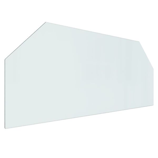 vidaXL Fireplace Glass Plate Hexagon 120x50 cm