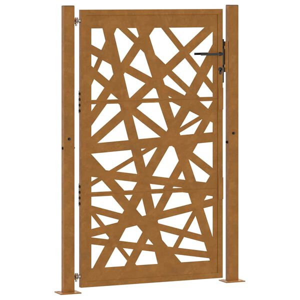 vidaXL Garden Gate 100x150 cm Weathering Steel Light Design