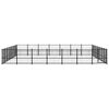 vidaXL Outdoor Dog Kennel Steel 46.1 m²