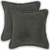 vidaXL Cushion Cover 2 pcs HOUTEN Dark Grey 30 x 30 cm Boucl&eacute;