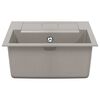 vidaXL Sink Grey 620 x 500 mm 80% Quartz and 20% Resin