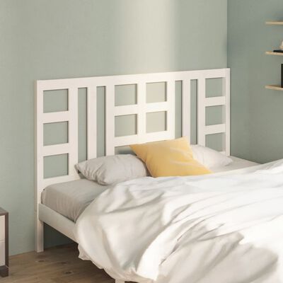 vidaXL Bed Headboard White 146x4x100 cm Solid Wood Pine