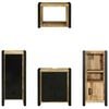 vidaXL Bathroom Furniture Set with Door 4 pcs Brown Solid Reclaim Wood