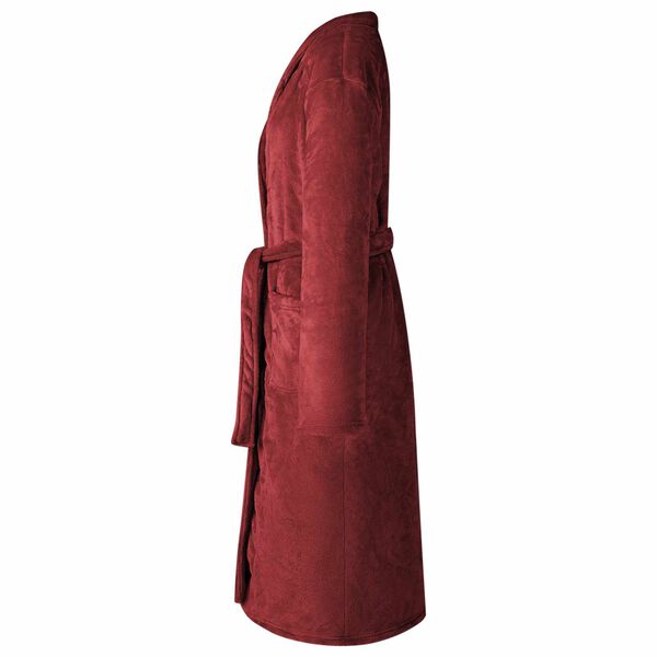 vidaXL Bathrobe without Hood Bordeaux Red S Flannel