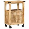 vidaXL Kitchen Trolley Brown 55 x 40 x 80 cm Solid Mango Wood