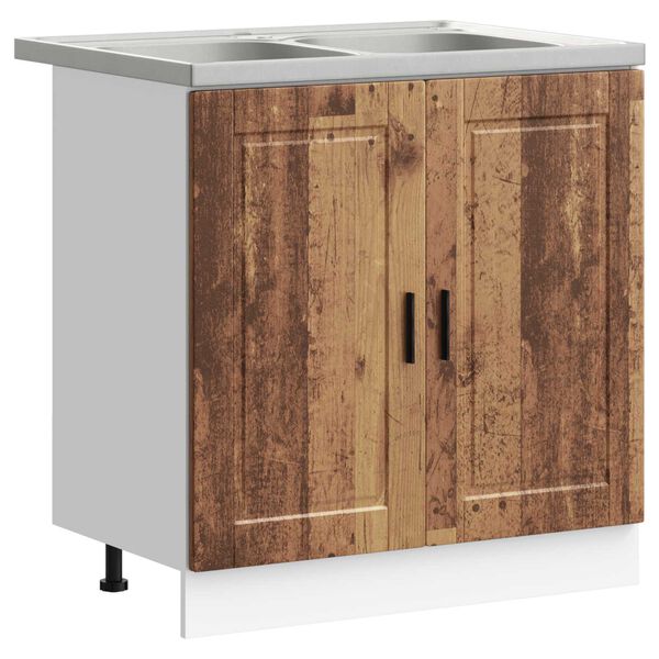 vidaXL Sink Base Cabinet Porto Brown 80 x 46 x 81.5 cm Engineered wood