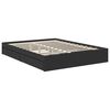 vidaXL Storage Bed with Headboard Black 150 x 200 cm Engineered Wood
