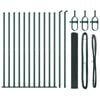 vidaXL Fence Post Green 25 x 1 m (16 x 16 mm mesh) Steel