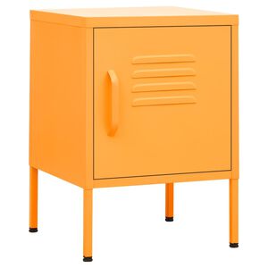 vidaXL Nightstand Mustard Yellow 35x35x51 cm Steel