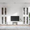 vidaXL TV Cabinet Set with Drawer with Shelf White Engineered Wood