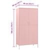 vidaXL Wardrobe Pink 90x50x180 cm Steel