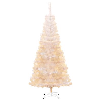 vidaXL Artificial Christmas Tree with Iridescent Tips White 240 cm PVC