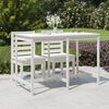 vidaXL Garden Table White 159.5x82.5x110 cm Solid Wood Pine