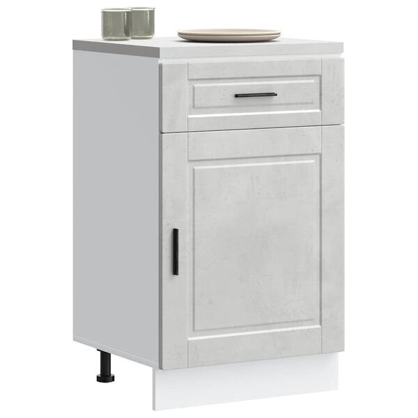 vidaXL Kitchen Base Cabinet Porto Concrete Grey Engineered Wood